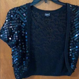 Black sequin shawl